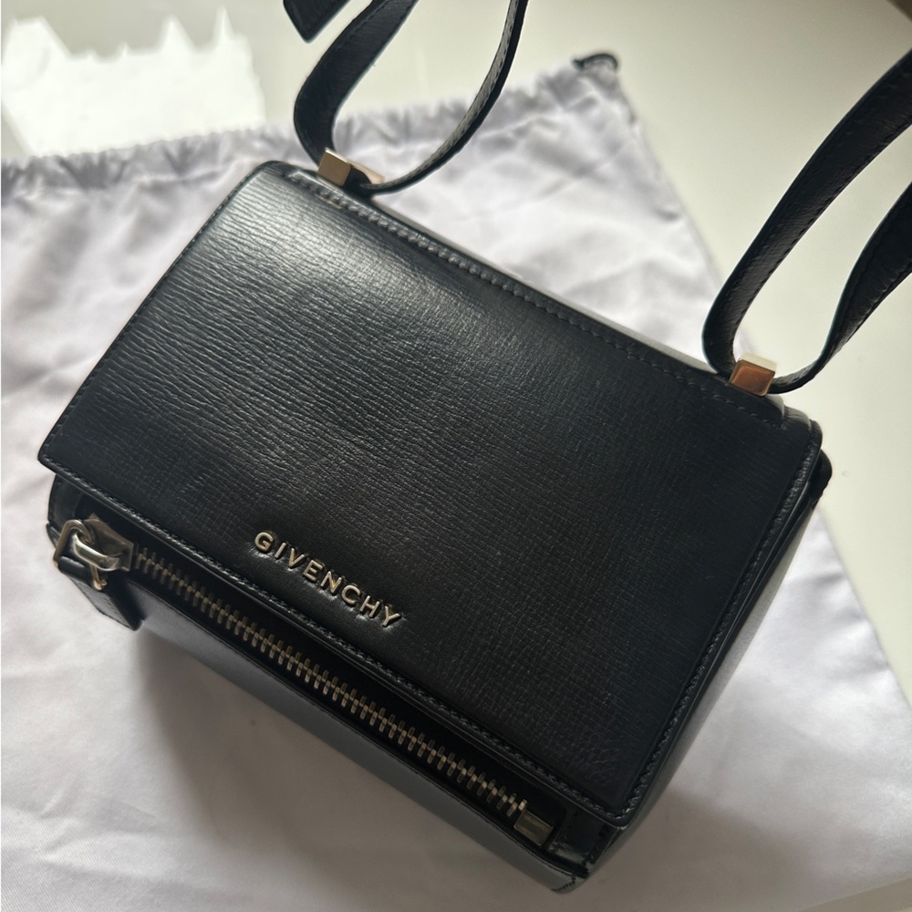 GIVENCHY  Black Leather Crossbody Bag